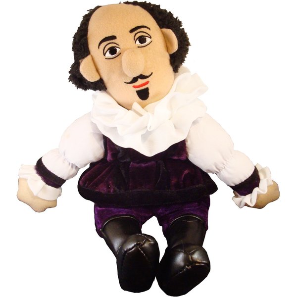 The Unemployed Philosophers Guild William Shakespeare Doll - 11" Soft Stuffed Plush Little Thinker