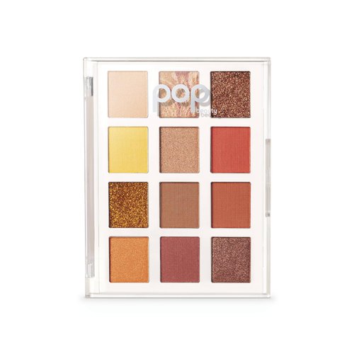POP Beauty LIGHTSHOW PALETTE | FIRE FIT - Eyeshadow Palette, 12 Shades, Complementary Colours, Multi-Textured, Richly-Pigmented | Matte, Metallic, Satin, Glitter