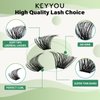 Lash Clusters 96pcs Individual Lashes Y24 D Curl 10-18MIX Eyelash Clusters KEYYOU Volume Wispy Lash Extension Soft&Comfortable Easy DIY at Home(Y24,D-10-18MIX)