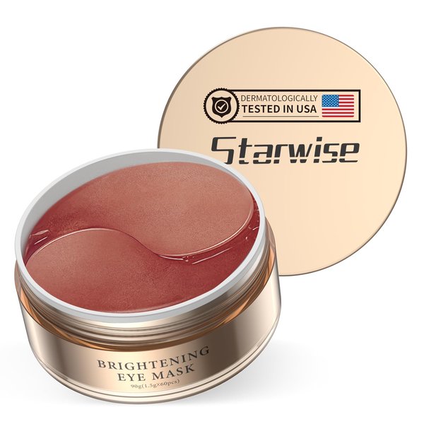 Starwise Puffy Eyes Smoothing Under Eye Patches, Caffeine Eye Masks for Wrinkles and Dark Circles, Undereye Bags, Brightening Skincare Treatment for Men & Women, Vegan & USA Tested
