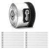 Heat Shroud Aluminized Sleeving Heat Shield fuel line wire heat sleeve 1/2" I.D. x 10FT with 20 Pcs 3.9Inch Stainless Steel Cable Metal Zip Ties