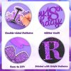 Purple 18th Birthday Decorations for Girls Boys Purple Black 18th Birthday Banner Hanging Swirls 18th Birthday Balloons Happy 18th Birthday Cake Topper for Purple Cheer to 18 Years Party Supplies
