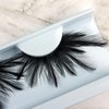 Elegant Lashes F404 Premium Black Feather False Eyelashes Halloween Dance Rave Costume
