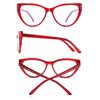 TEAPLMTT Cat Eye Blue Light Blocking Glasses for Women Trendy TR90 Frame Anti Blue Ray Eyesatrain Computer Eyeglasses(Red)