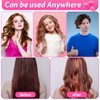 shynek Hair Rollers 48 Pcs Set, 24Pcs Hair Rollers 4 Sizes and 24 Pcs Hair Clips for Long Medium Short Hair (Pink)