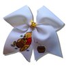 Cheer Bows White Pooh and Honey Pot with bumble bee center Hair Bow