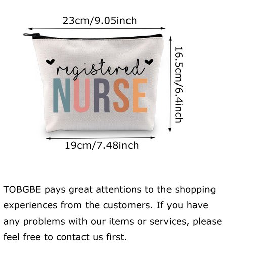 TOBGB RN Gift Registered Nurse Zipper Pouch Bag Nurse Appreciation Gift Nursing Graduation Gift Nursing Gift (Registered Nurse)