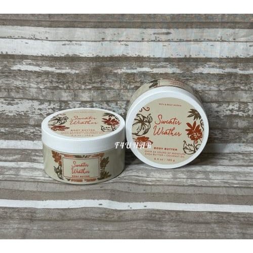 2 SWEATER WEATHER 24 Hr. Moisture Body Butter BATH BODY 6.5 oz