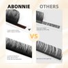 ABONNIE Classic Lash Extensions, Premium Cashmere Individual Lash Extensions, 0.05 Thickness C Curl Lash Extensions, 11mm Lash Tray, Semi Permanent Eyelashes, Professional Salon Use(11mm, 0.05-C)