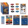 Unique Jurassic World Birthday Party Supplies Favor Bundle Pack includes 8 Loot Bags, 8 Rubber Bracelets, 24 Tattoos, 160 Stickers, 1 Dinosaur Sticker Sheet