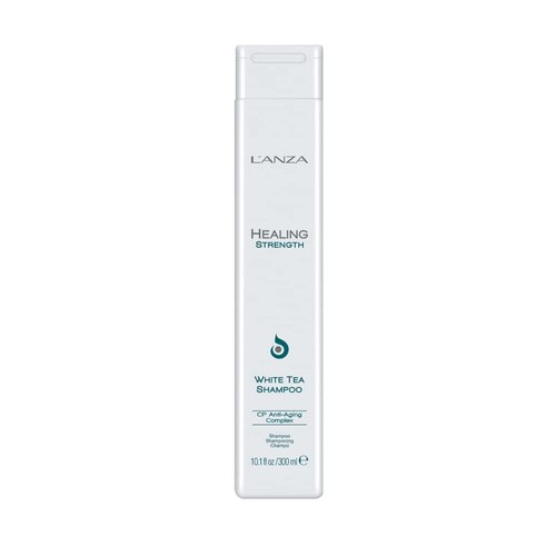 L'ANZA Healing Strength White Tea Shampoo, Hair Shampoo that Strengthens, Protects and Restores Weak, Fragile, and Aged Hair Against Split Ends & Frizz Control, Luxury Hair Care (10.1 Fl Oz)