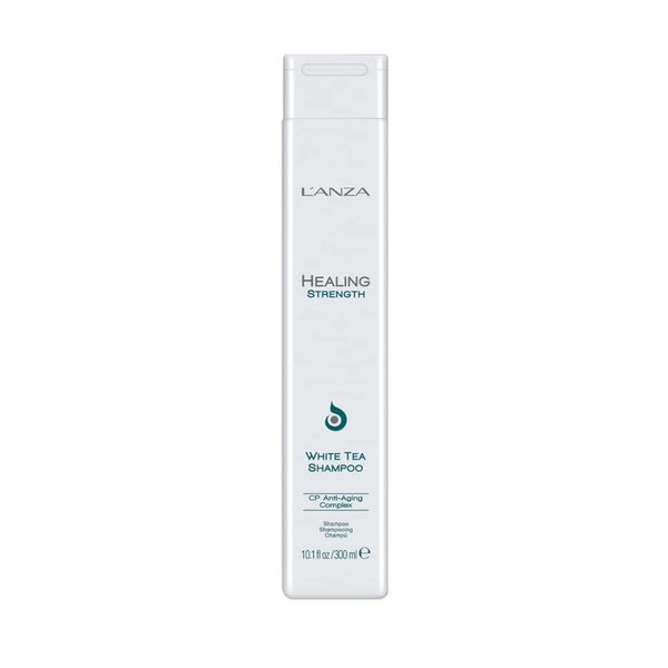 L'ANZA Healing Strength White Tea Shampoo, Hair Shampoo that Strengthens, Protects and Restores Weak, Fragile, and Aged Hair Against Split Ends & Frizz Control, Luxury Hair Care (10.1 Fl Oz)