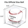 Baseball Display Case, UV Protected Acrylic Cube Baseball Holder Square Clear Box Memorabilia Display Storage Sports Official Baseball Autograph Display Case - Fits Official Size Ball(2 Pack