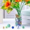 Shindel 125PCS Glass Marbles Bulk, Round Glass Beads with Marble Jar Assorted Style Kid Marbles Game Marble Run Vase Fillers