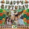 Gadeja 43Pcs Dinosaur Birthday Party Decoration, Dinosaur Birthday Party Supplies, Includes Balloons, Happy Birthday Banner, Cake Topper, Background, For Boy/Girl Birthday Decoration