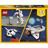 LEGO 31134 Creator 3-in-1 Spaceshuttle Toy for Astronaut to Spaceship, Construction Toy for Children, Boys, Girls from 6 Years, Creative Gift Idea