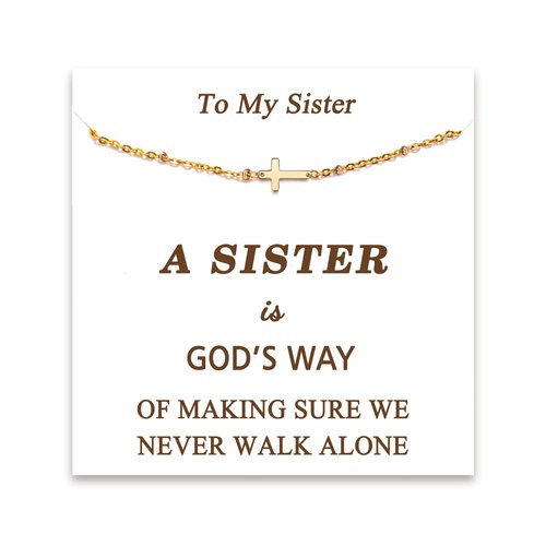 Tarsus Sisters Gifts from Sister Birthday Gifts Christian Gifts for Women Religious Jewelry Cross Bracelet for Women