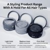 Black Wolf Hair Styling Paste for Men, Light Hold - Water Based Hair Styling Product for All Hair Styles & Types - Barber Grade Non-Greasy & Long Lasting Wax - Add Texture & Volume, 3 oz
