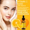 Dermedicine Vitamin C 6000 w/Retinol Anti-Aging Serum for Face | Pharmaceutical Grade | Helps Smooth Wrinkles, Brightens Complexion | Improves Texture & Tone for More Youthful Skin | 1 fl oz / 30 ml