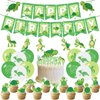 Chilfamy Turtle Party Decorations, Cute Turtle Party Supplies with Birthday Banner, Hanging Swirls, Green Turtle Baby Cake Toppers, Balloons for Kids Animal Theme Baby Shower, Birthday Party Decors