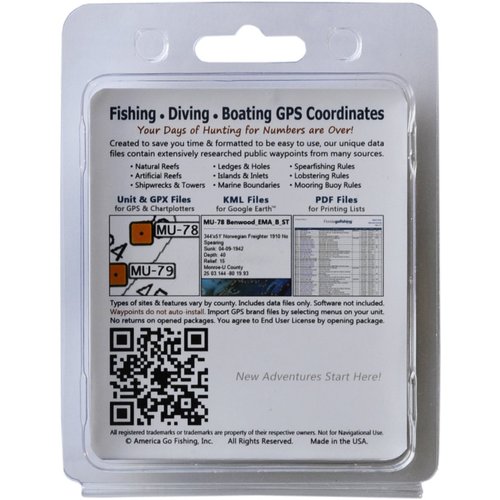 America Go Fishing - Fishing and Dive Sites Memory Card - Manatee County Florida