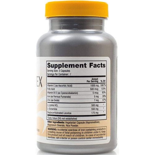 Get Rid of Canker Sores - Mouth Ulcer Treatment - Monoplex Canker Sore Relief Pills Include These Supplements to Help Cankers on The Side of Your Tongue and Lips: Vitamin B12, Folate, L-Lysine, DGL