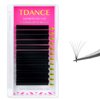 TDANCE Cashmere Easy Fan Lash Extensions Self Fanning Volume Lash Extensions D Curl 0.07mm 14-19mm Matte Black Mega Volume Eyelash Extensions(0.07-D,14-19mm)