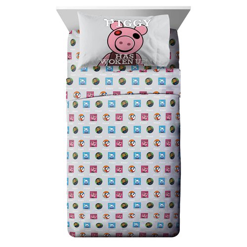 Jay Franco Piggy Join Us Twin Size Sheet Set - 3 Piece Set Super Soft and Cozy Kid’s Bedding - Fade Resistant Microfiber Sheets (Official Piggy Product)