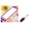 Duehut HLLMX 2 PCS Travel Hair Brush with Mirror Portable Mini Hair Brush Mini Compact Hair Comb Collapsible Pocket Brush Small Compact Pocket Hair Comb for Family Travel Purse Gift (Purple, Silver)