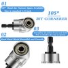 105 Degree 1/4 Inch Right Angle Drill Adapter Hex Shank Screwdriver Angled Bit Holder