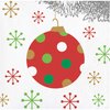 Creative Converting Bright Christmas Tree Beverage Napkins, White