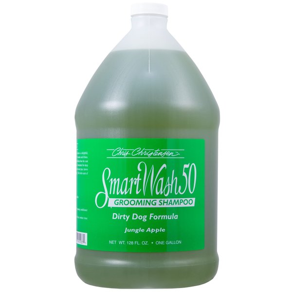 Chris Christensen SmartWash 50 Grooming Shampoo Jungle Apple, Groom Like a Professional, Delightfully Fragranced and Concentrated, Suitable for All Coats, Made in The USA, Gallon