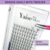 Yaiseiko Eyelash Extension Supplies premade fans Lash Extensions 12D Mixed Tray 0.05 C Curl 8-16mm, Premium Mink Silk Lashes Soft Matte Black Salon Use.