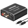 Analog to Digital Audio Converter, Hdiwousp RCA R/L or 3.5mm Jack AUX to Digital Coaxial Toslink Optical SPDIF Audio Adapter for PS4 Xbox HDTV DVD Headphone (Aluminum)