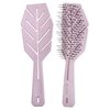 Hair Detangling Brush Set | Glide through Brush for Wet, Dry, and Curly Hair | 3 Piece Brush Set for Women| Biodegradable Detangle Hairbrush with Flexible Soft Bristles, Wide Tooth Comb, and Rat Tail Comb,Vera Prime ( Brushes and comb Set,Pink)