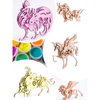 (5pcs) 3D Wooden Puzzle Animal Assemble Crafts Model Kit Wooden Animals Puzzle STEM DIY Brain Teaser to Adults Teens Boys Girls Gift (Animal)