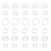 Sowaka 60 Pcs Bra Strap Hooks Nylon Different Styles Multi Size Small Sewing Halter Bikini Bathing Suit Clip Adjustment Sliders Hooks for Replacement Bra Strap Swimsuit Tops Lingerie (Clear)