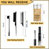 SPRINGSUGAR 5 Pcs Hair Wax Stick for Flyaways Edge Control Slick - Styling Tools Includes , Finishing , Comb, Gel for Fly Away for Women
