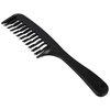 Black Double Tooth Detangler Hair Comb Curly Hair comb Shampoo Comb with Handle Wide Tooth Combs for Women for Long Curly Wet Hair,Hair Combs