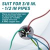 Sintuff 120 Pcs 3/8 In. - 1/2 In. Non Metallic Button Push-in Bulk Connector Gray NM Cable Connector Electrical Conduit Fittings Fits for 1/2 Inch Knockouts
