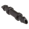 Raindrip 312050B Drip Irrigation Fittings Single Barbed Coupling Connectors, 1/4-Inch, 50 Per Bag, for Trees, Shrubs, Black