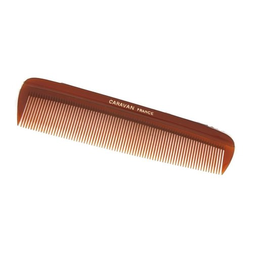 CARAVAN SMALL POCKET COMB FINE TEETH TORTOISE SHELL < > Made of Celluloid Which DOES NOT TEAR the HAIR
