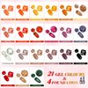 Lavender Violets 27 Pcs Gel Nail Polish Kit, 21 Colors Orange Red Green Nude Brown Black White Nails Gel Polish Set with Blooming & Glossy & Matte Top Coat Base Coat and Gel Liner Brush C406