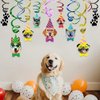 Dog Faces Birthday Swirl Hanging - Dog Birthday Theme Party Bunting Decoration Party Supplies 30Ct