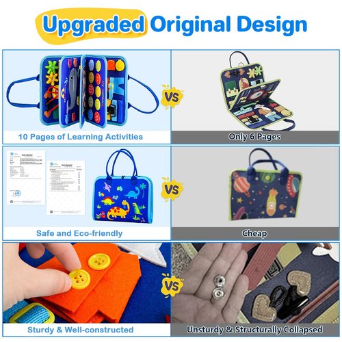 SYHLN Toddlers Montessori Busy Board Toys for 1 Year Old Boy Gifts,Educational Preschool Learning Travel Toys for Toddlers 1-3,One Year Old Boys Girls 1st Christmas Birthday Gifts Age 1-2-4