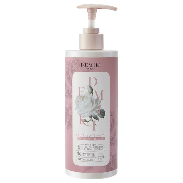 DEMIKI Shampoo Scalp for Oily Hair.White Rose Fragrance.Japanese Shampoo Sulfate-Free,Paraben-Free.Reduces Grease & Adds Volume,Clarifying Shampoo for Women