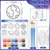Cholemy 24 Sets Planet Sun Catcher Kit Include Suncatcher Craft with Paints Suction Cups Fishing Thread, Planet DIY Window Art Kit Paintable Suncatchers Decorations for Gifts