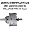 Drill America 2-3/16" Carbide Tipped Hole Saw/Cutter with 3/16" Depth of Cut, DMS Series