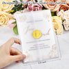 Jutieuo 100 Pack Pre-Folded Vellum Jackets for 5x7 Invitations, Translucent Vellum Paper Jackets with Stamp Stickers for Wedding Invitations