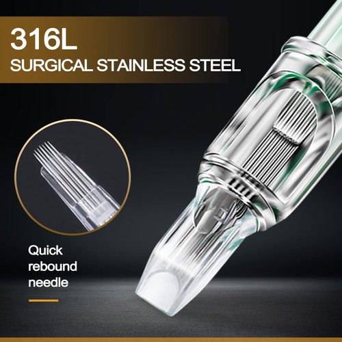 Tattoo Cartridge Needles- Yuelong 20PCS New Revolution Disposable Tattoo Needle Cartridge 13 Single Stack Magnum for Tattoo Needles,Tattoo Machine Kit,Tattoo Supplies (1213M1)